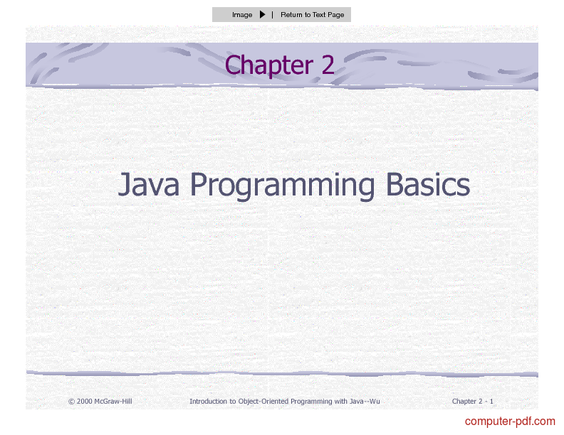 Java Basics For Beginners Pdf